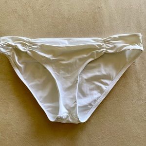 Never worn!  L Space size L white full cut bikini bottom.